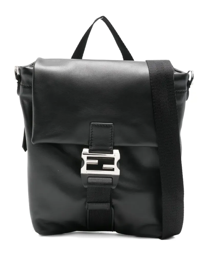 Fendi Schultertasche mit Schnalle - Schwarz Schwarz
