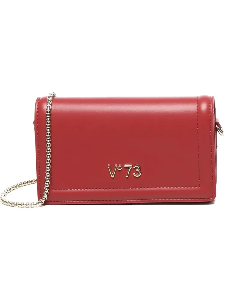 V°73 Schultertasche mit Kettenriemen - Rot Rot