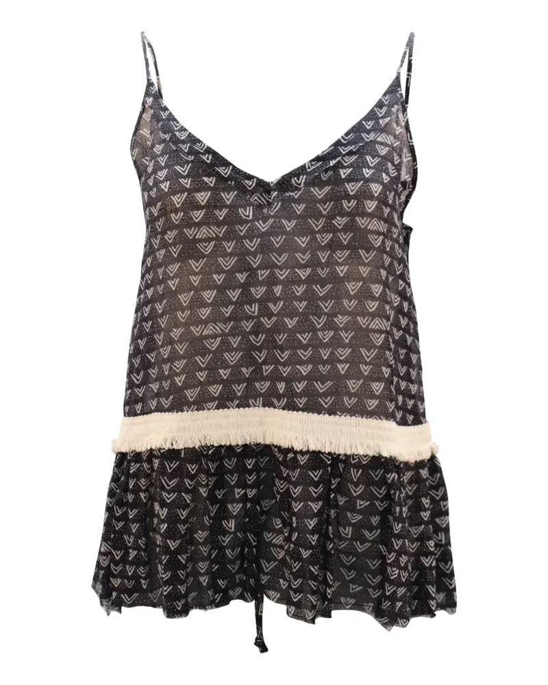 lemlem geometric-print tank top - Schwarz Schwarz