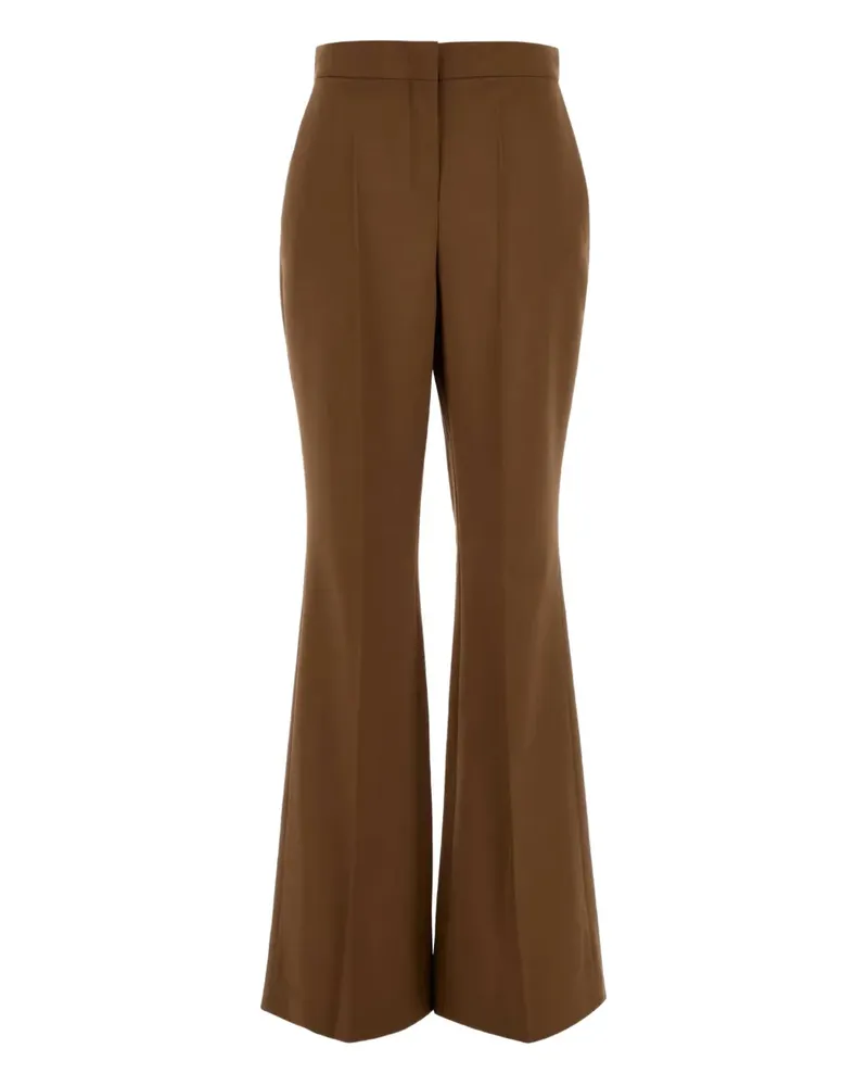 Fendi wool blend flared trousers - Braun Braun