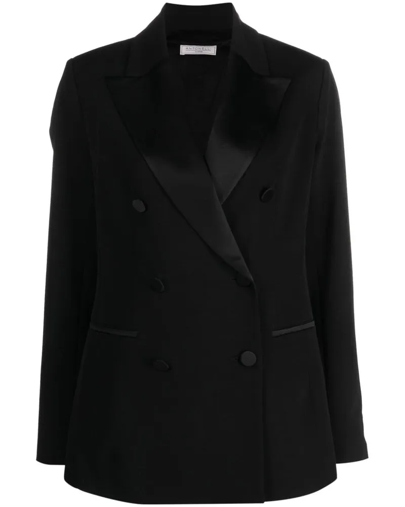 Antonelli Firenze Doppelreihiger Blazer - Schwarz Schwarz