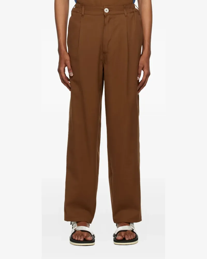 Howlin' textured stretch-cotton trousers - Braun Braun