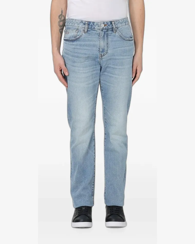 Armani Exchange faded-effect jeans - Blau Blau