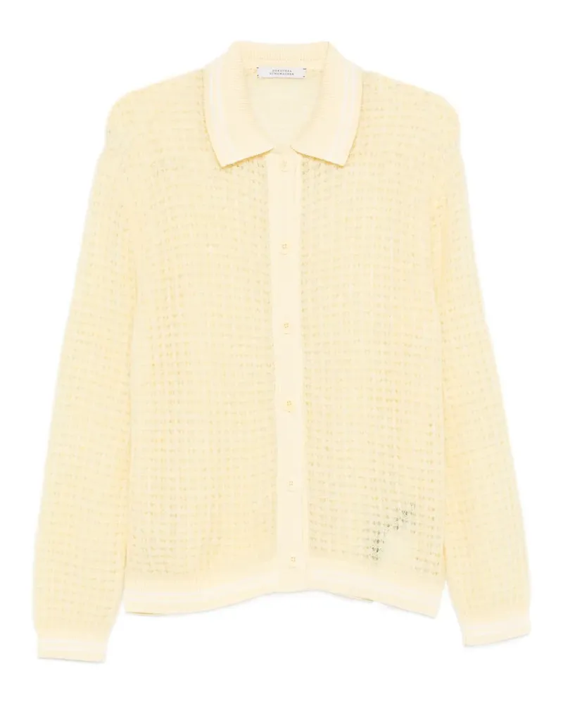 Dorothee Schumacher Cardigan mit Lochstrickmuster - Gelb Gelb