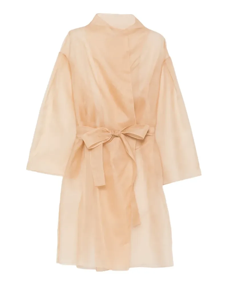 Antonelli Firenze Semi-transparente Gustav Jacke mit Gürtel - Nude Nude