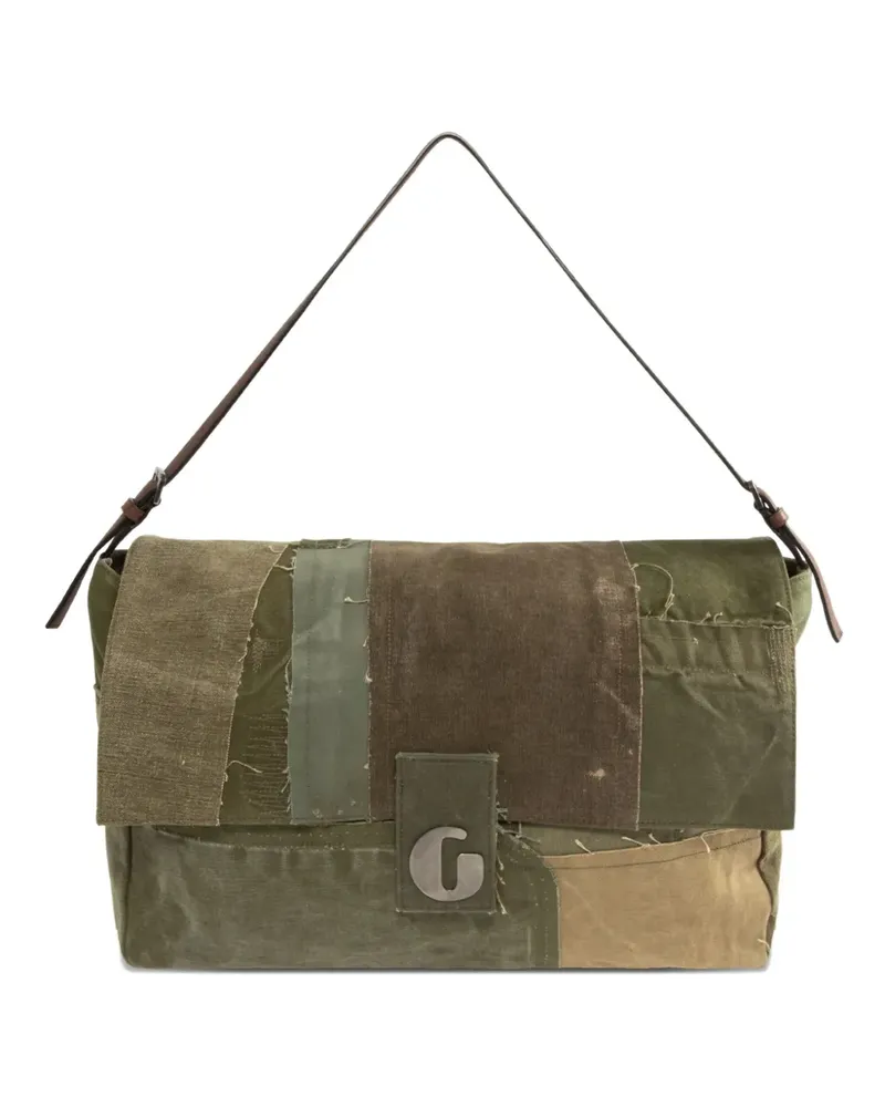 GALLERY DEPT. Merci XL Schultertasche im Patchwork-Look - Grün Grün