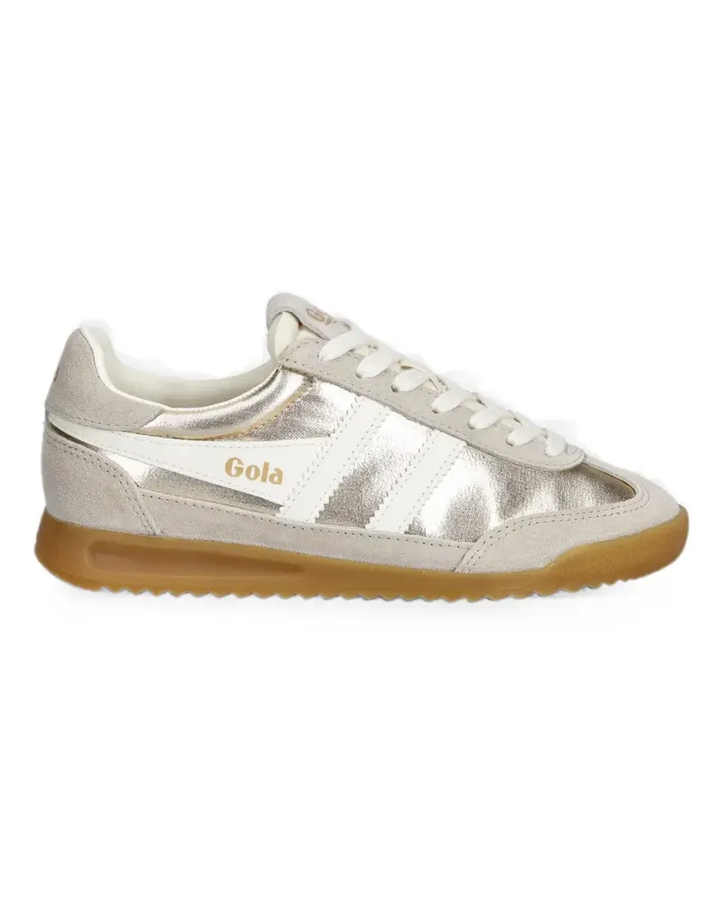 Gola Firefly metallic-effect panelled sneakers - Gold Gold