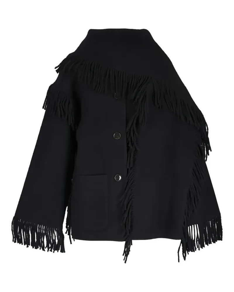 Totême fringe button jacket - Schwarz Schwarz