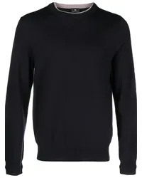 Paul Smith Merino-Sweatshirt mit Logo-Stickerei Blau