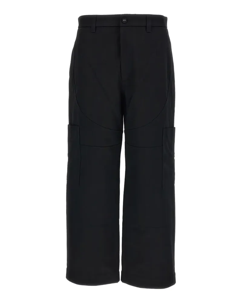 Thom Browne Wide-Leg-Hose mit Einsätzen - Schwarz Schwarz