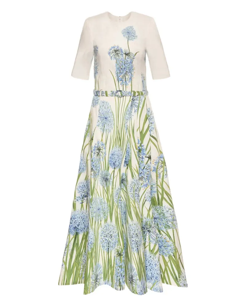 Oscar de la Renta Allium Midikleid aus Baumwolle - Nude Nude