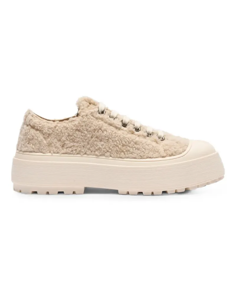 Casadei Explorer Sneakers aus Faux Fur - Nude Nude
