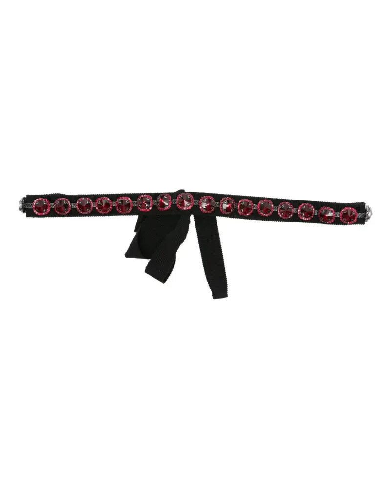 Parlor Gürtel mit Kristallen - Schwarz Schwarz