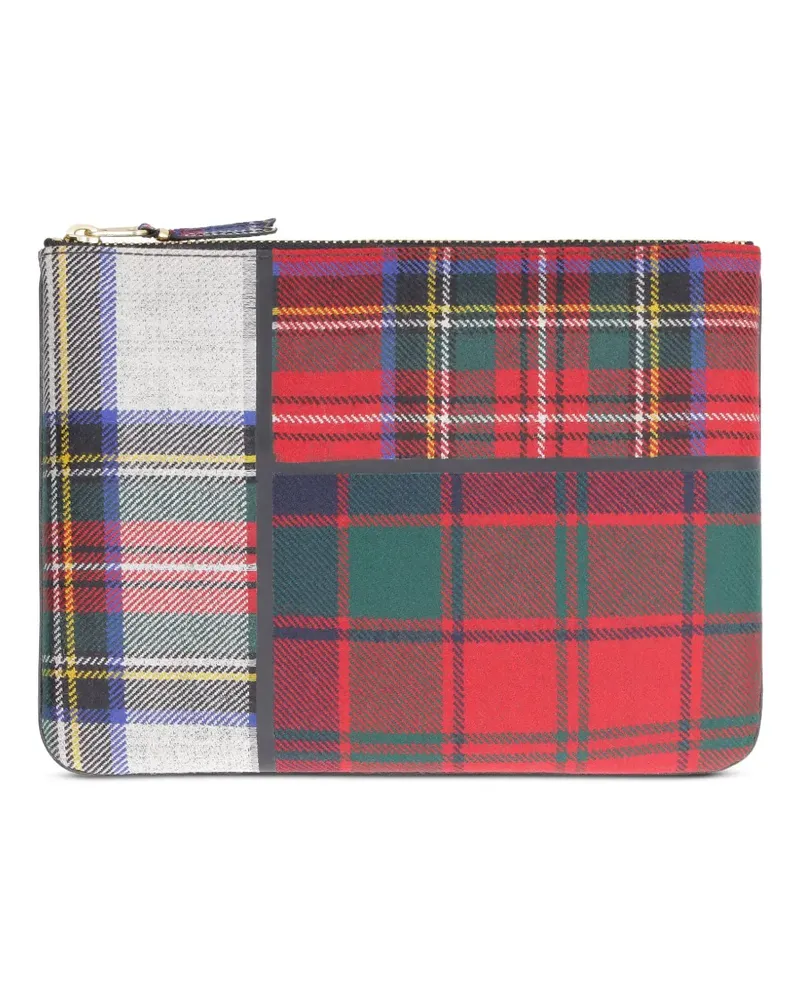 Comme des Garçons Clutch mit Schottenkaromuster - Rot Rot