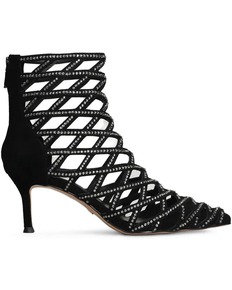 Lola Cruz 65mm Alva embellished caged boots - Schwarz Schwarz