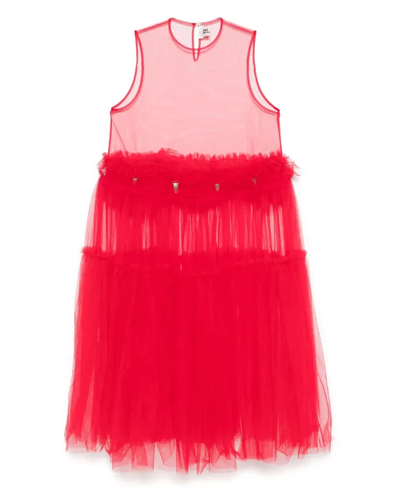 Noir Kei Ninomiya Midikleid aus Tüll - Rot Rot