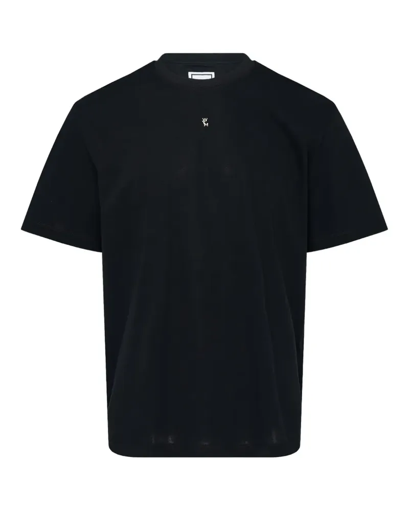 Wooyoungmi T-Shirt mit Logo-Schild - Schwarz Schwarz