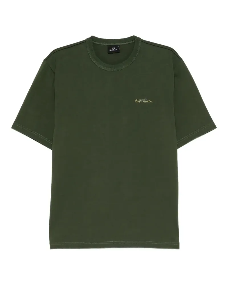 Paul Smith logo-embroidered T-shirt - Grün Grün
