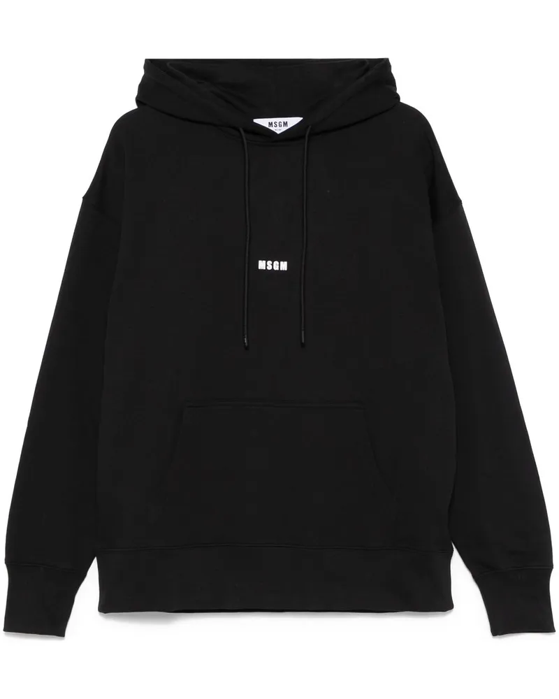 MSGM Hoodie mit Logo-Print - Schwarz Schwarz