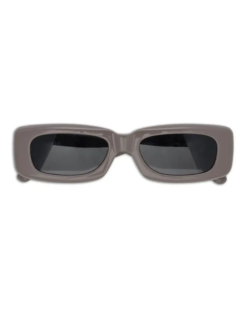 ATTICO x Linda Farrow Mini Marfa rectangle-frame sunglasses - Nude Nude
