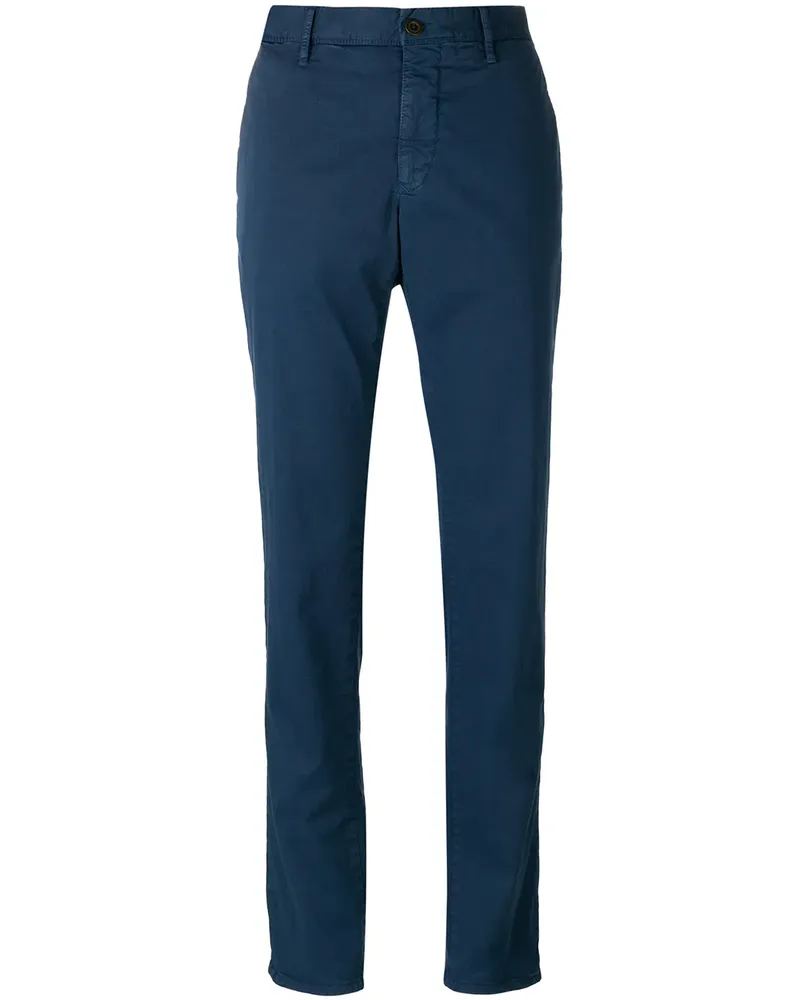 Incotex Schmale Chino - Blau Blau