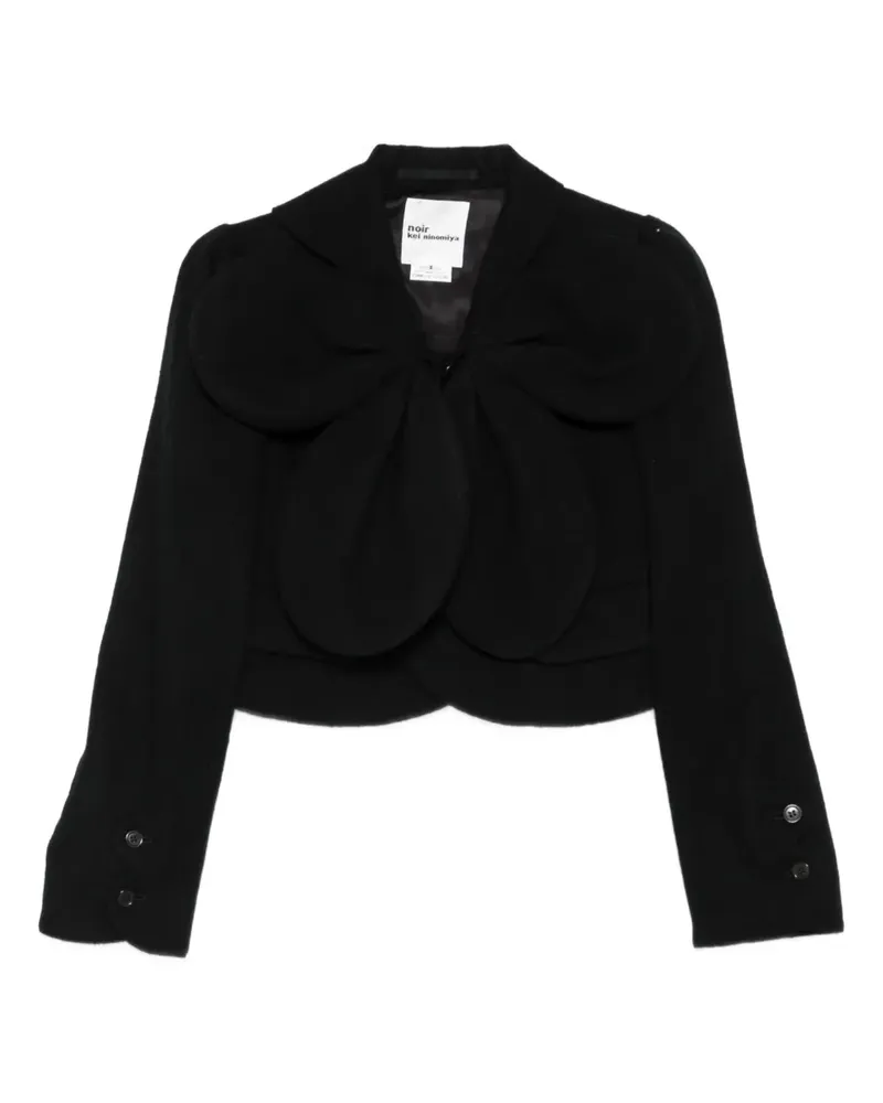 Noir Kei Ninomiya Cropped-Jacke aus Wolle - Schwarz Schwarz