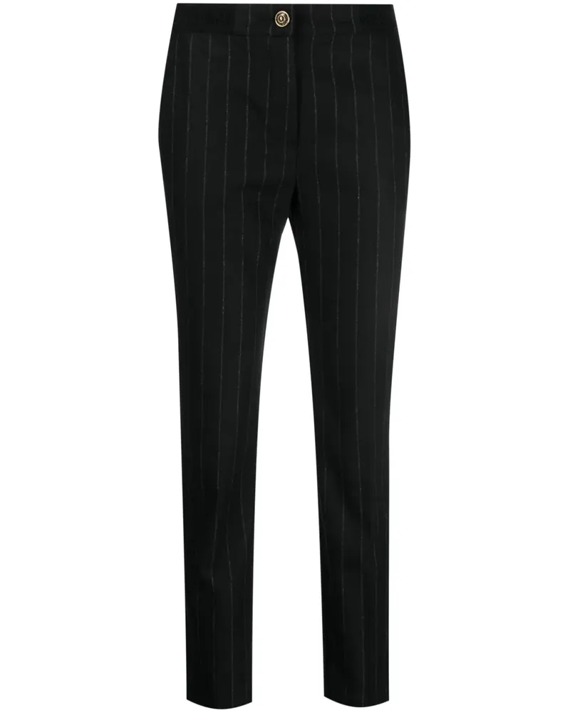 Versace Jeans Hose mit Nadelstreifenmuster - Schwarz Schwarz