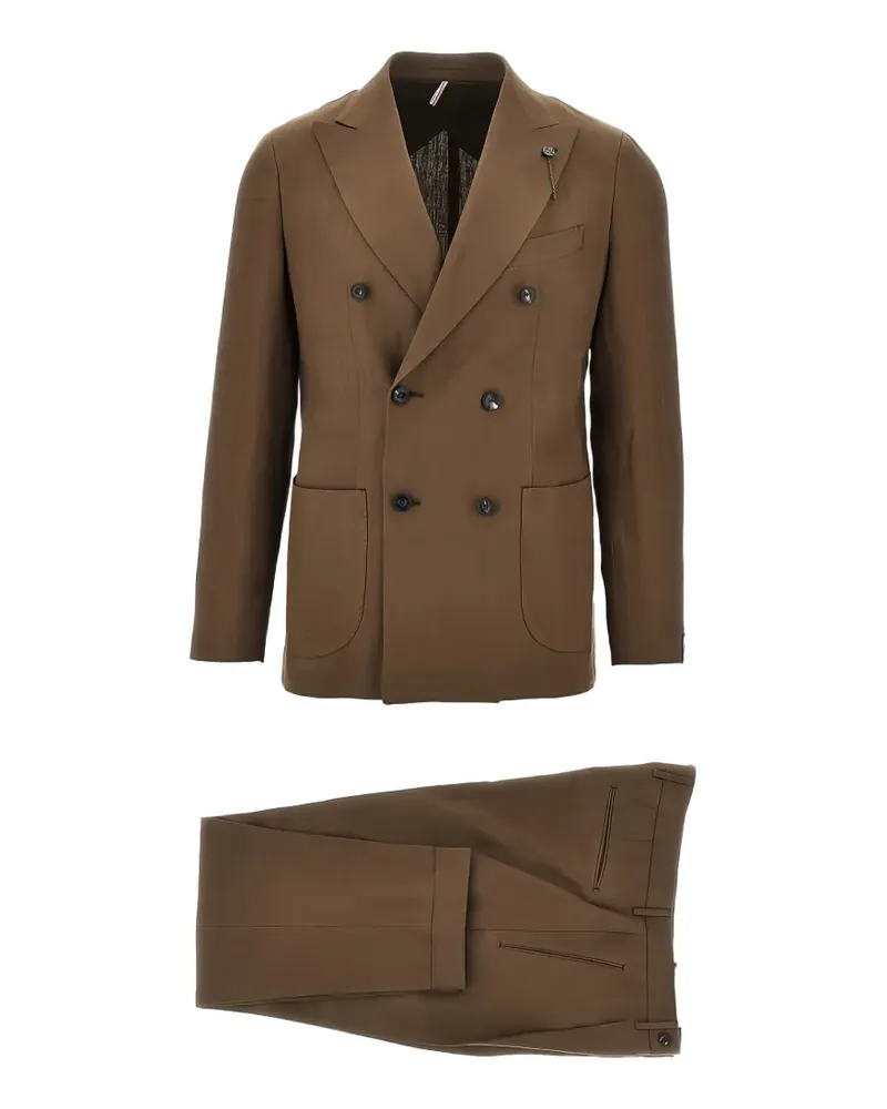 Biagio Santaniello double-breasted linen suit - Braun Braun