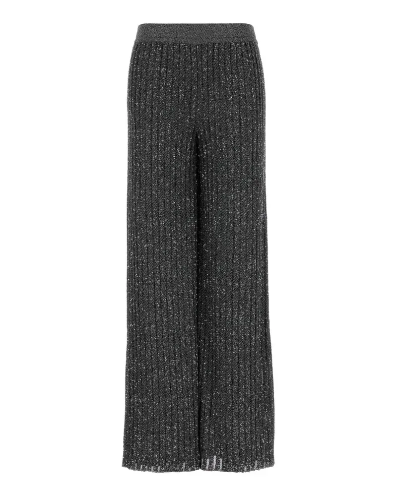 Missoni Strickhose mit Pailletten - Grau Grau
