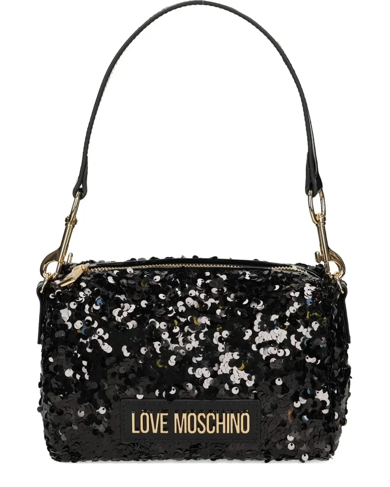 Moschino sequin satchel - Schwarz Schwarz