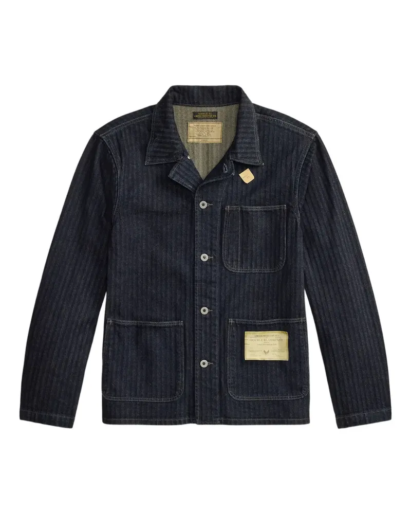 Ralph Lauren Gestreifte Hemdjacke - Blau Blau