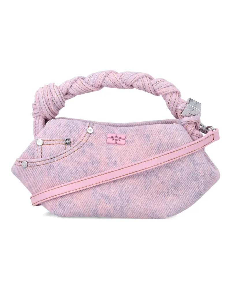 Ganni small Bou braided tote bag - Rosa Rosa