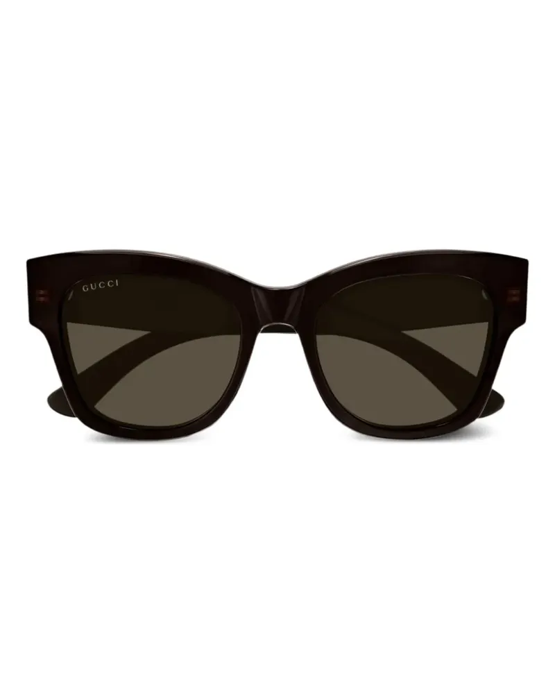Gucci Sonnenbrille mit Butterfly-Gestell - Braun Braun
