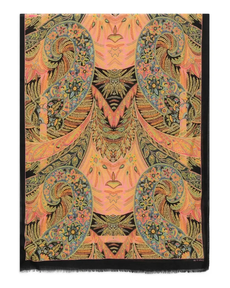 Etro paisley-print frayed scarf - Rosa Rosa