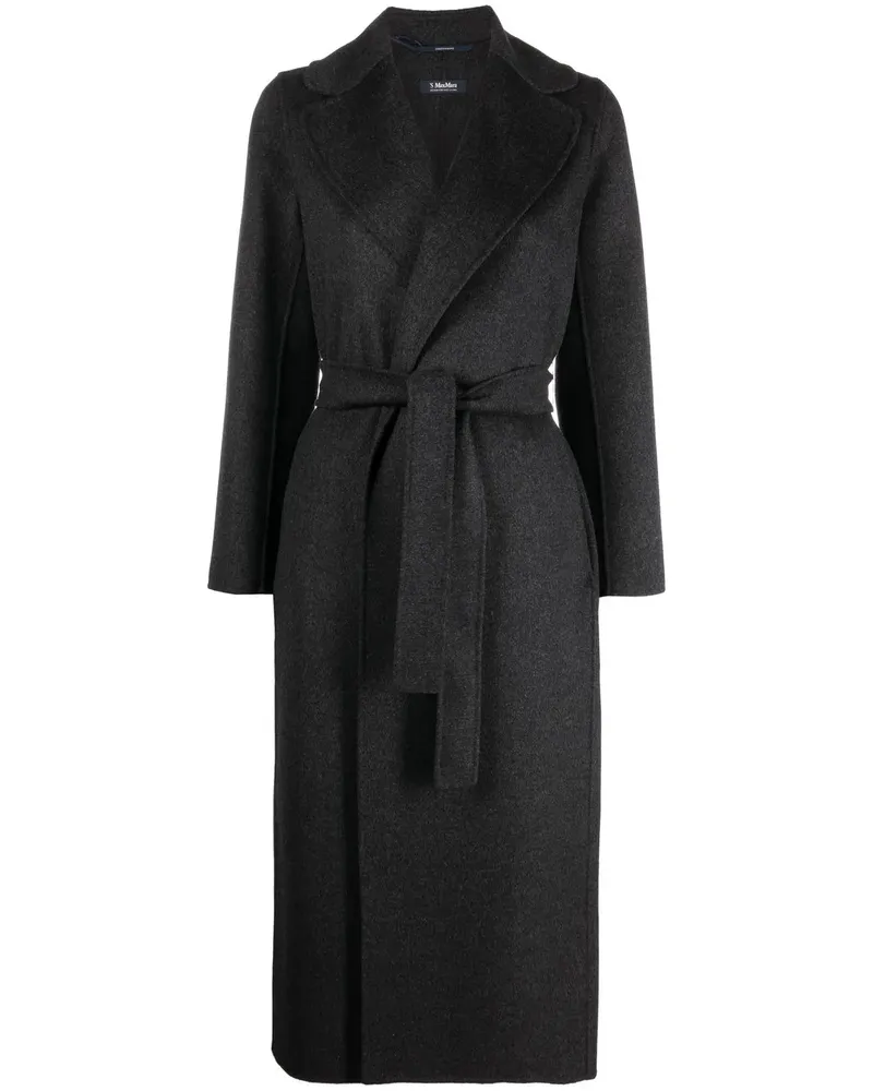 Max Mara Mantel mit Gürtel - Grau Grau