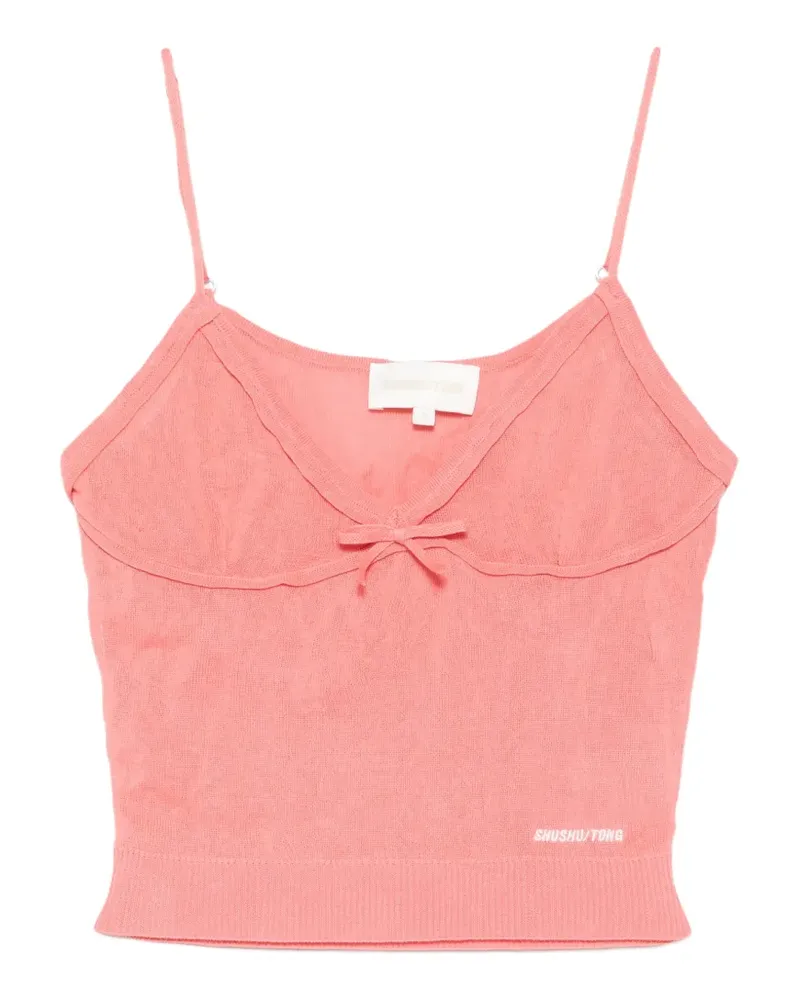 SHUSHU/TONG bow-detail top - Rosa Rosa