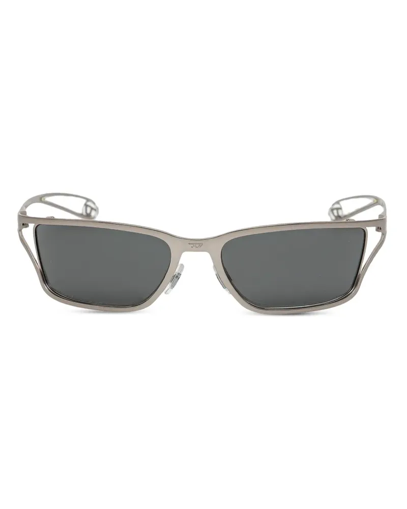 Diesel rectangle-frame sunglasses - Silber Silber
