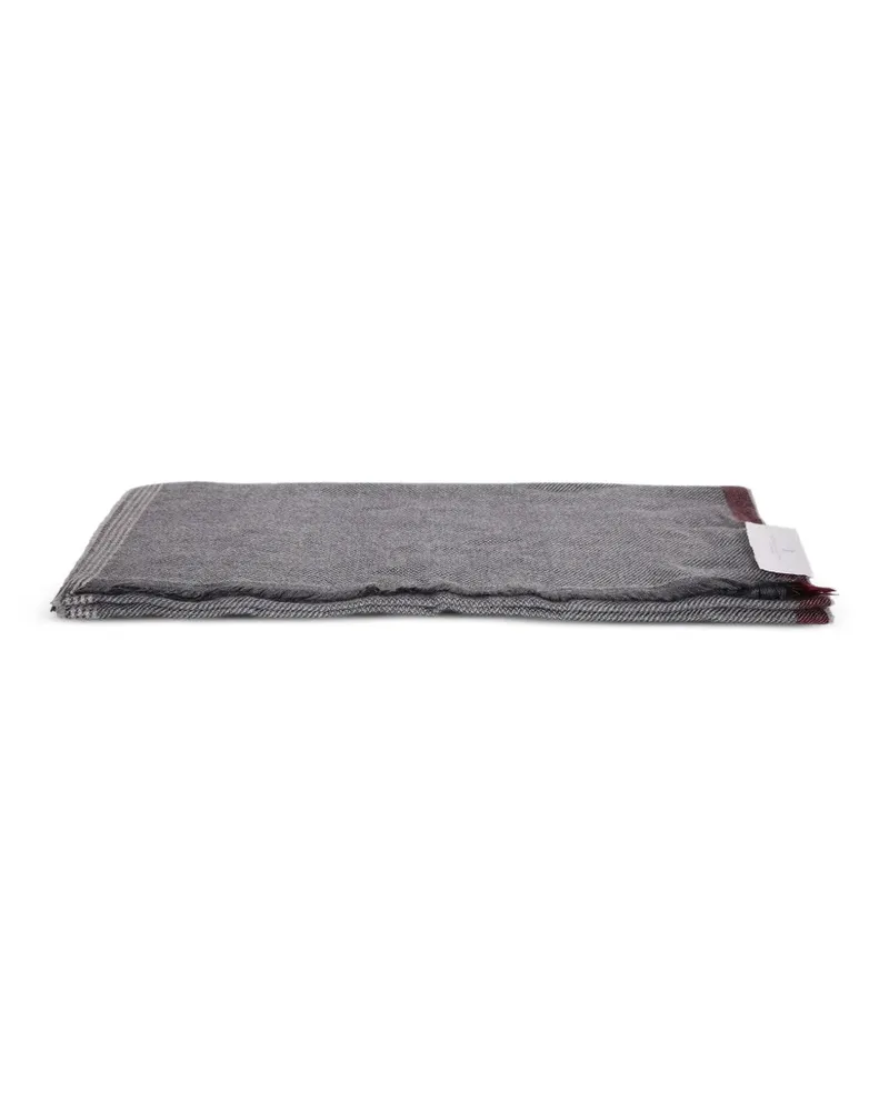 Brunello Cucinelli Schal mit Fransensaum - Grau Grau