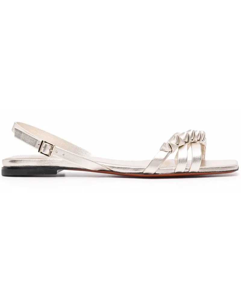 Santoni Sandalen aus Leder - Gold Gold