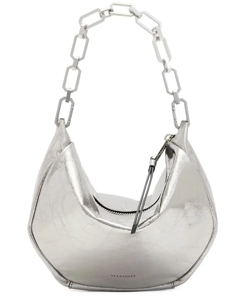 AllSaints Madea Tote Bag mit Kettenriemen - Silber Silber