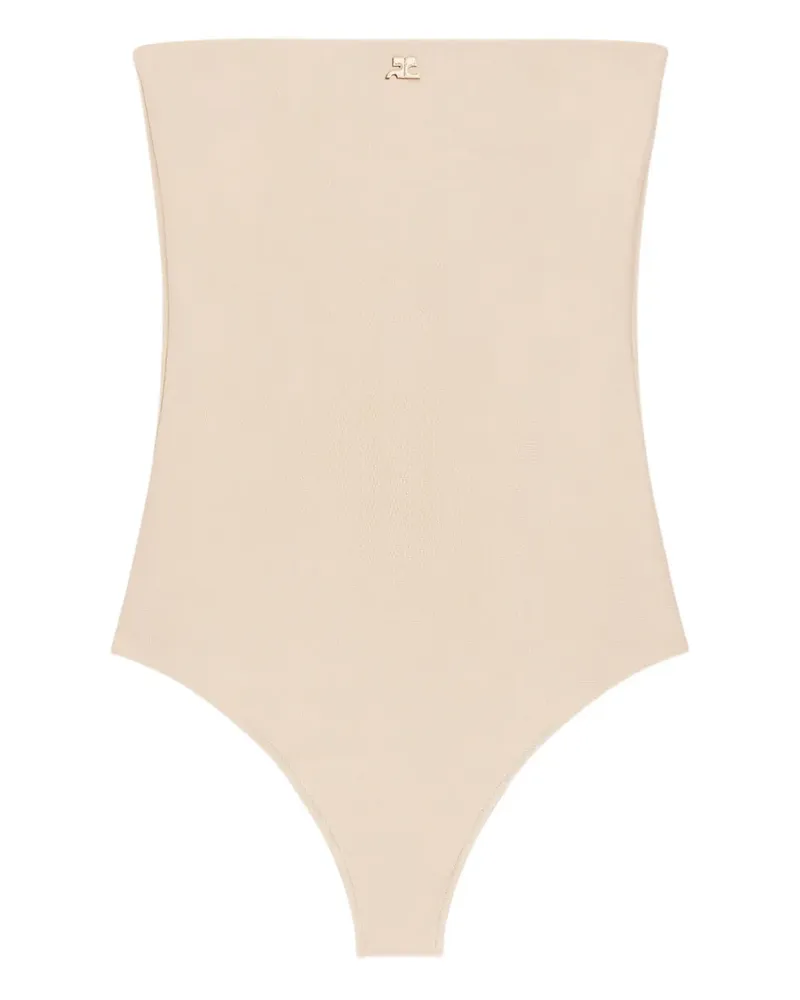 Courrèges Body ohne Ärmel - Nude Nude
