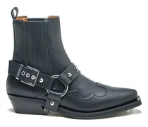 Cowboystiefel mit Western-Schnalle - Schwarz