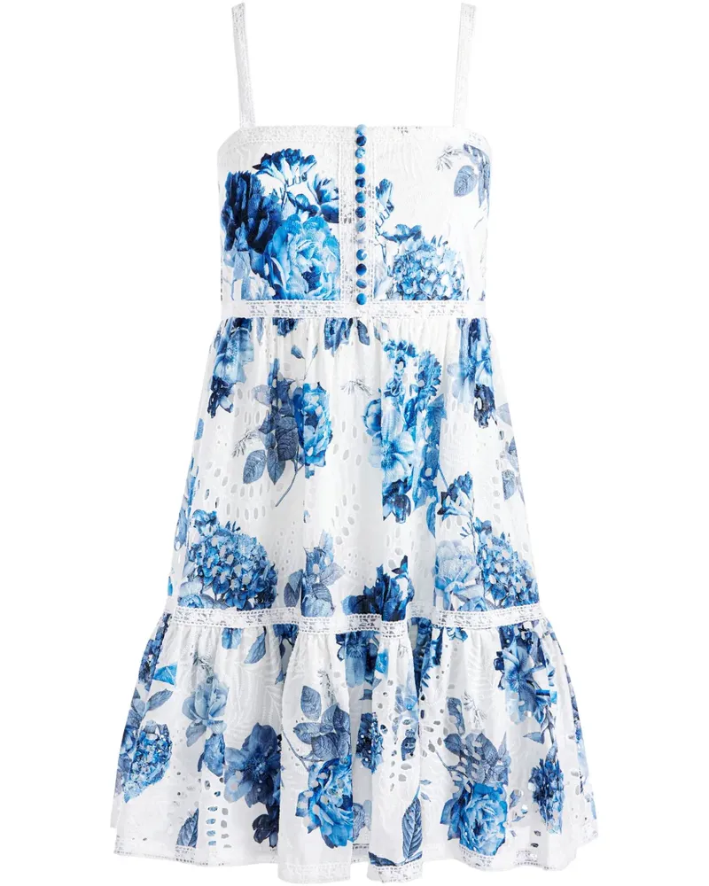 Alice + Olivia Fallon Minikleid - Weiß Weiß
