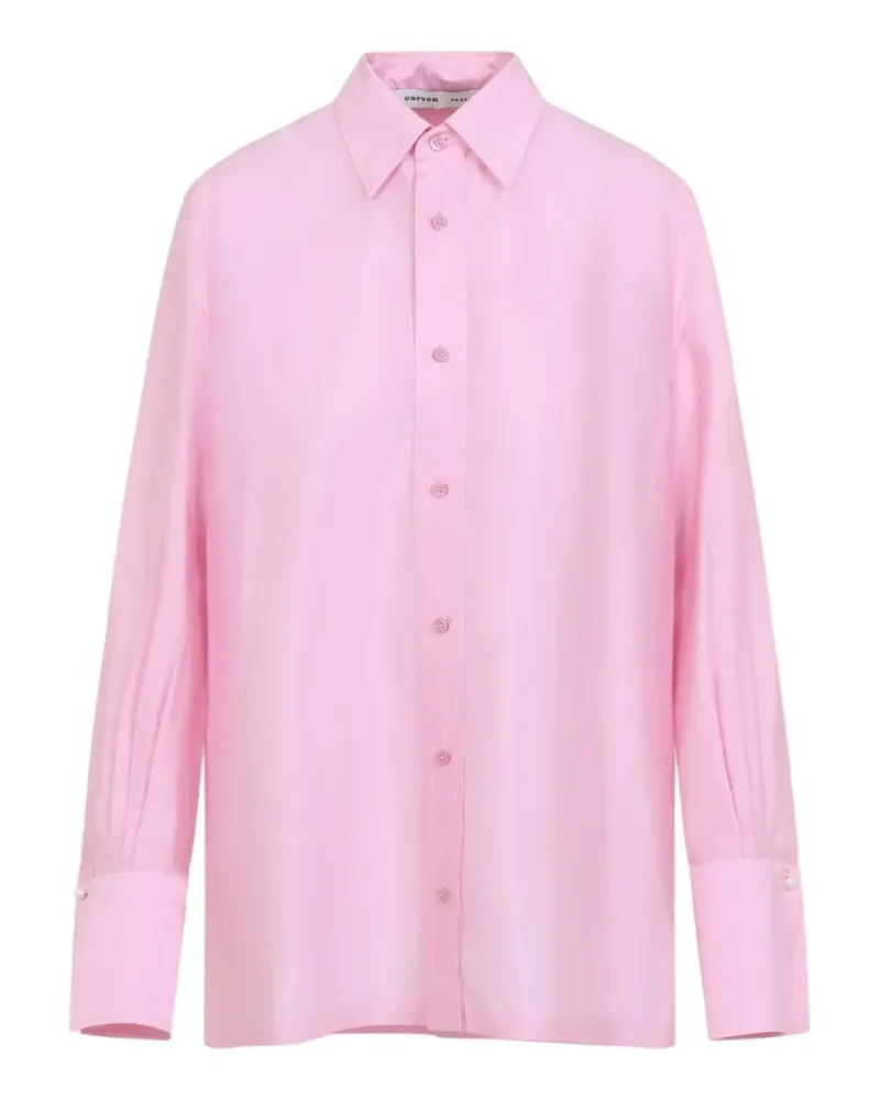 Carven button-up silk shirt - Rosa Rosa