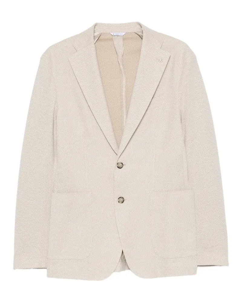 Manuel Ritz single-breasted notch-lapel blazer - Nude Nude