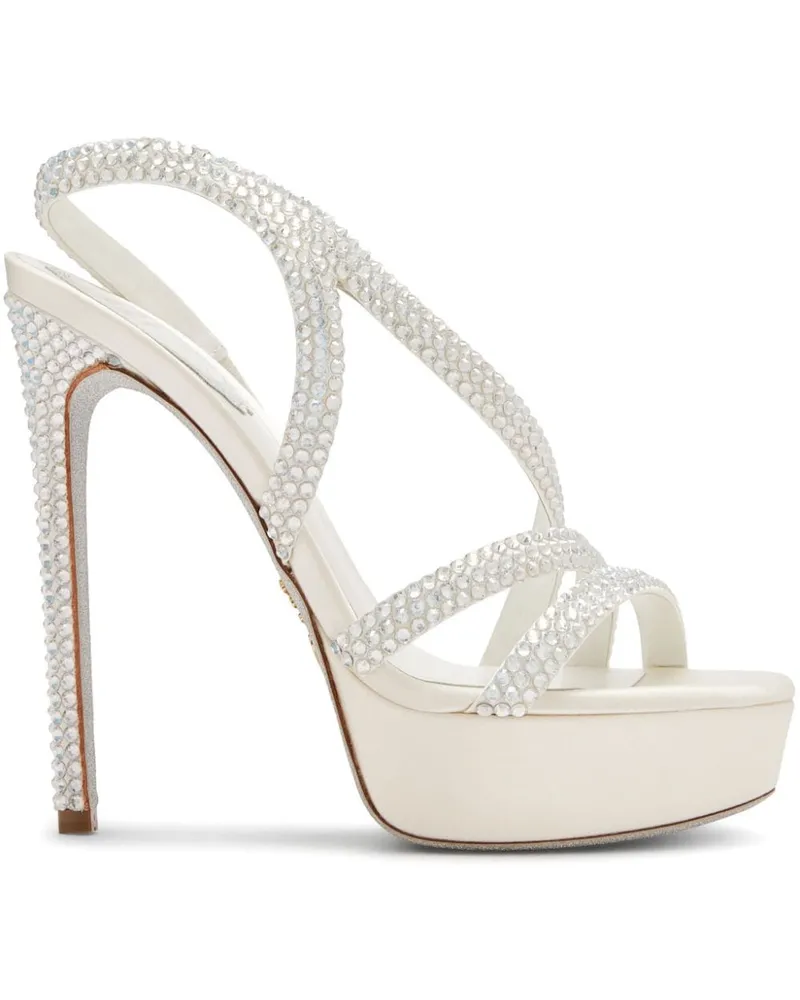 René Caovilla Lisa Plateau-Sandalen 130mm - Weiß Weiß