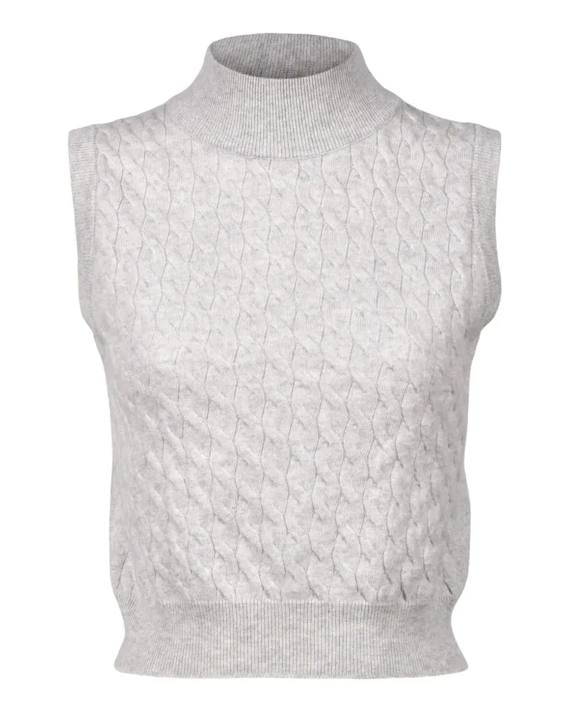 Brunello Cucinelli cable-knit sleeveless cashmere sweater - Grau Grau