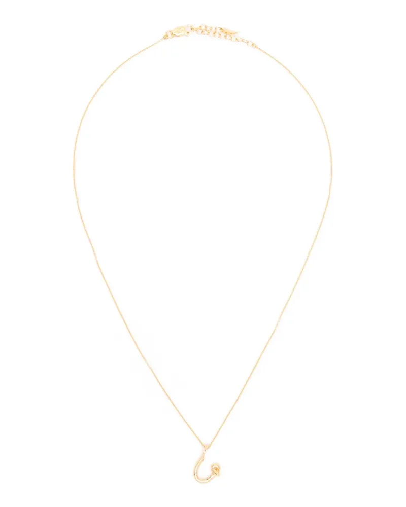 Missoma mini Curly Molten initial necklace - Gold Gold