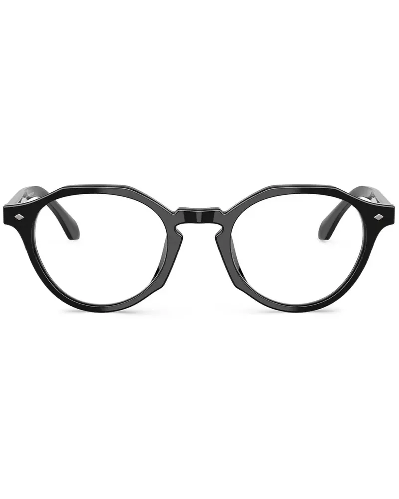 Giorgio Armani Brille mit rundem Gestell - Schwarz Schwarz