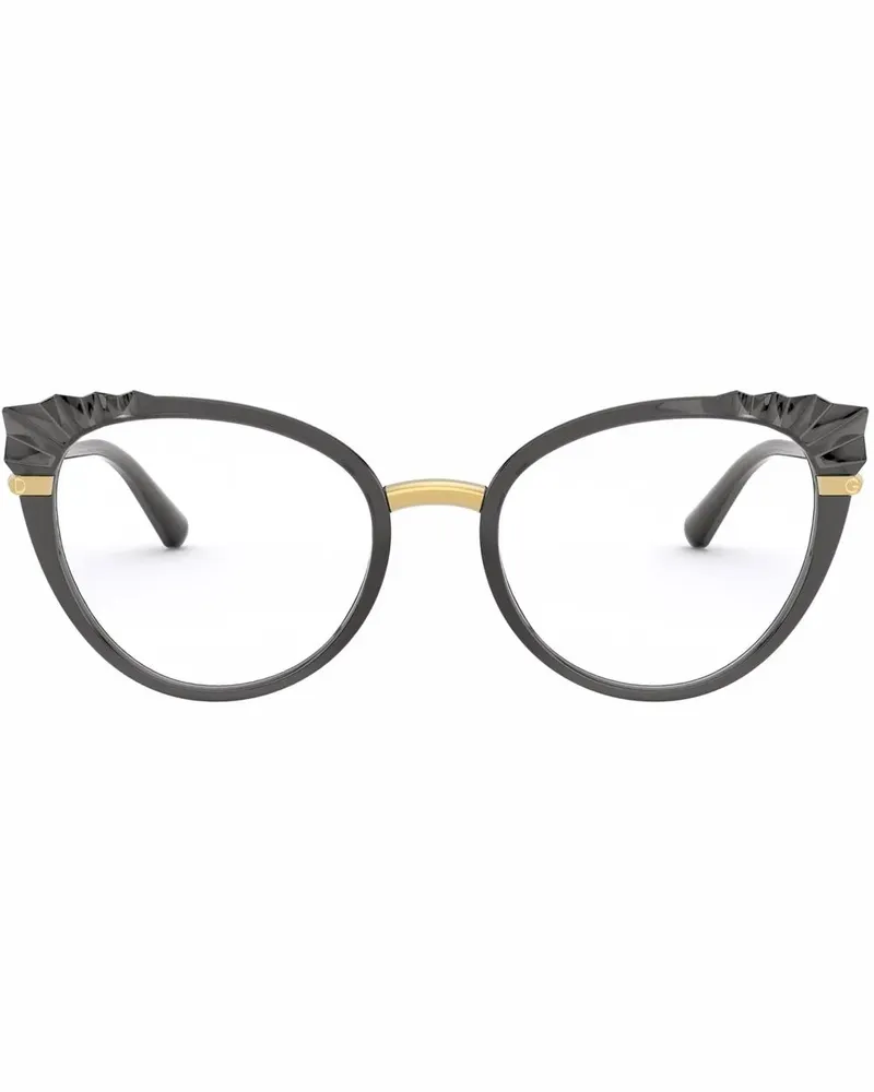 Dolce & Gabbana Strukturierte Cat-Eye-Brille - Grau Grau